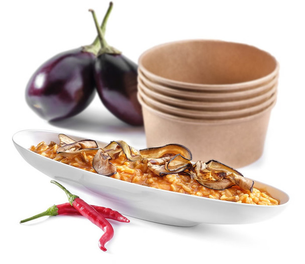 Sicilijanska rižota (jajčevci, mocarela, paradižnik, čili)